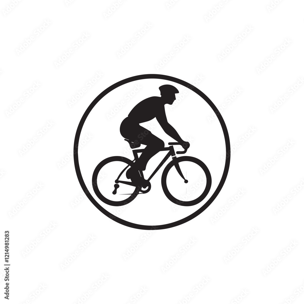 Fototapeta premium bicycle, bike, sport, cycling, silhouette, cyclist, vector, illustration, cycle, biker, ride, people, bmx, woman, sports, race, riding, person, black, biking, wheel, mountain, recreation,