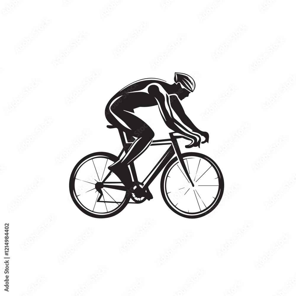 Naklejka premium bicycle, bike, sport, cycling, silhouette, cyclist, vector, illustration, cycle, biker, ride, people, bmx, woman, sports, race, riding, person, black, biking, wheel, mountain, recreation,