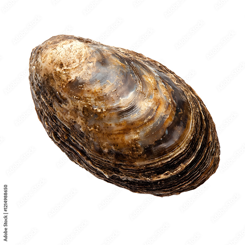 Photography of One Raw Abalone Awabi on Clean White Background Photography of One Raw Abalone Awabi on Clean White Background