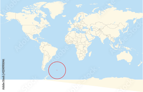 Location map of South Georgia and the South Sandwich Islands
