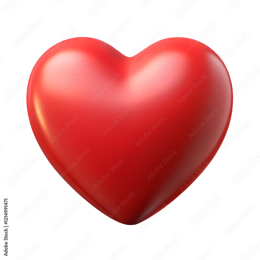 Red heart shape 3d render isolated on transparent background, cut out Red heart shape 3d render isolated on transparent background, cut out
