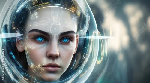 Empowering the Future: A Girl Shaping Tomorrow with Holographic Technology