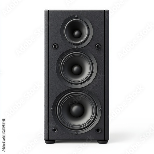 stack audio music speaker isolatedon a white background