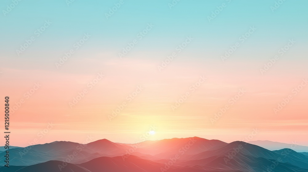 Sunrise over mountain landscape nature view Sunrise over mountain landscape nature view