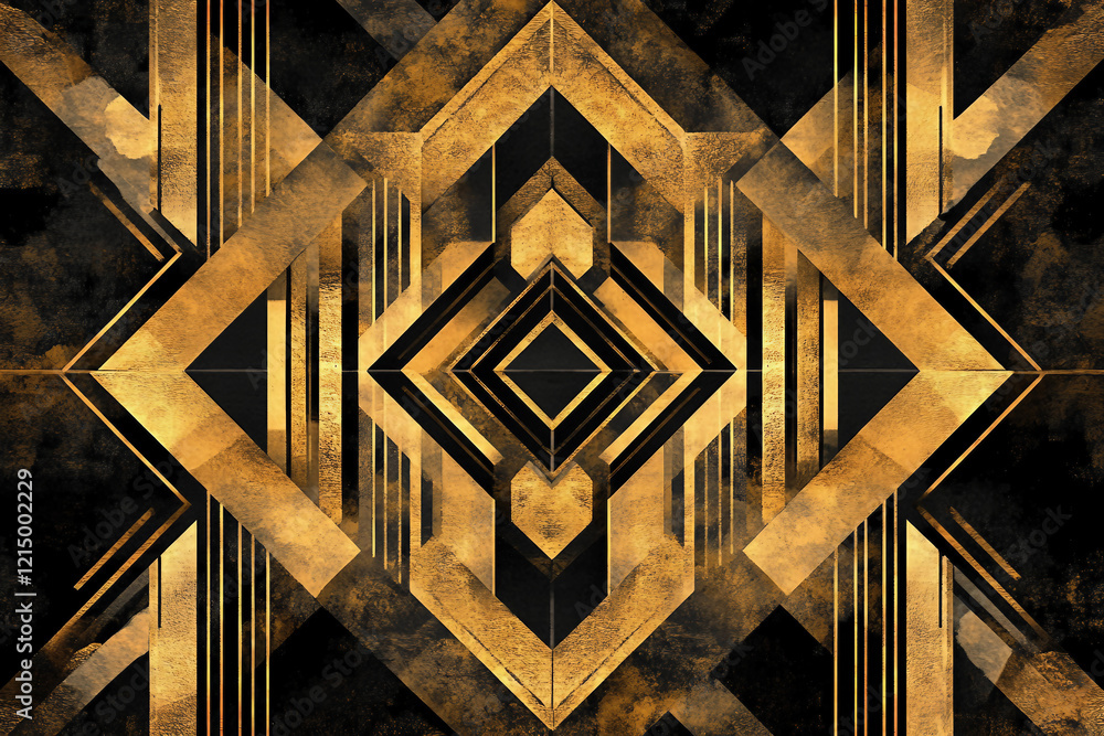 A geometric creative pattern with geometric colorful shapes generative ai