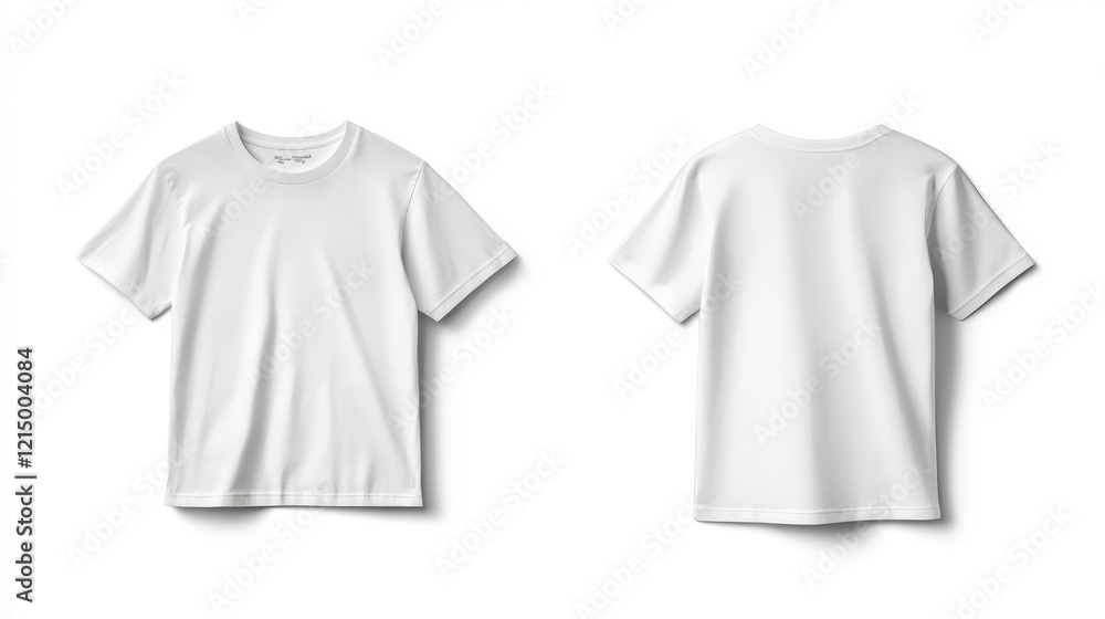 t-shirt mockup design. front and rear view. isolated on white background t-shirt mockup design. front and rear view. isolated on white background