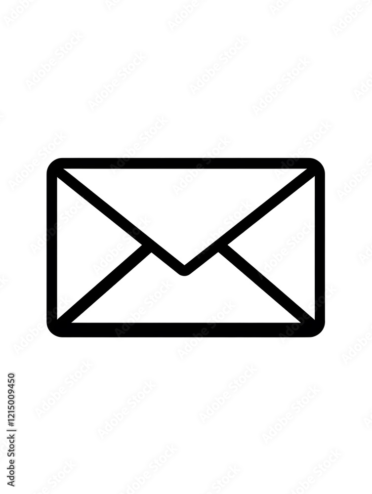 Black Simple Email letter message mail for communication icon Black Simple Email letter message mail for communication icon