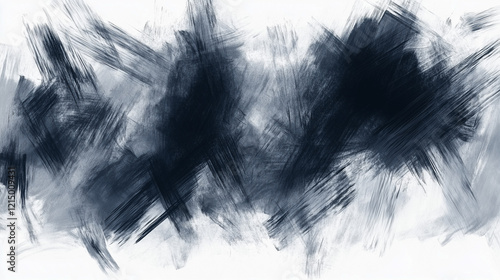 Wallpaper Mural  Abstract dark blue brushstroke texture on white. Torontodigital.ca