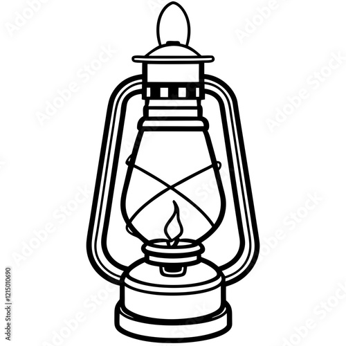 old oil lamp isolated