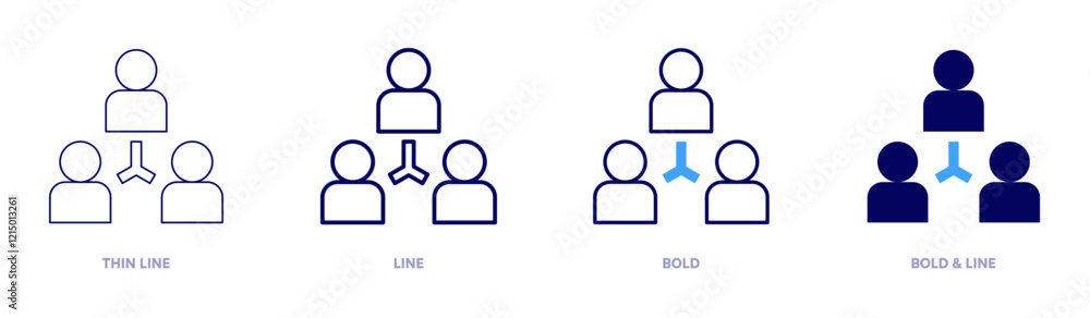 Coordination icon in 4 different styles. Thin Line, Line, Bold, and Bold Line. Duotone style. Editable stroke Coordination icon in 4 different styles. Thin Line, Line, Bold, and Bold Line. Duotone style. Editable stroke