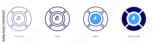 Office manager icon in 4 different styles. Thin Line, Line, Bold, and Bold Line. Duotone style. Editable stroke