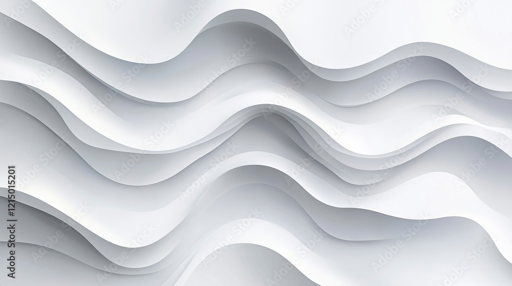 Fototapeta premium White background with minimalistic shapes, vector illustration, flat design, smooth lines, elegant curves, soft lighting, high resolution, 