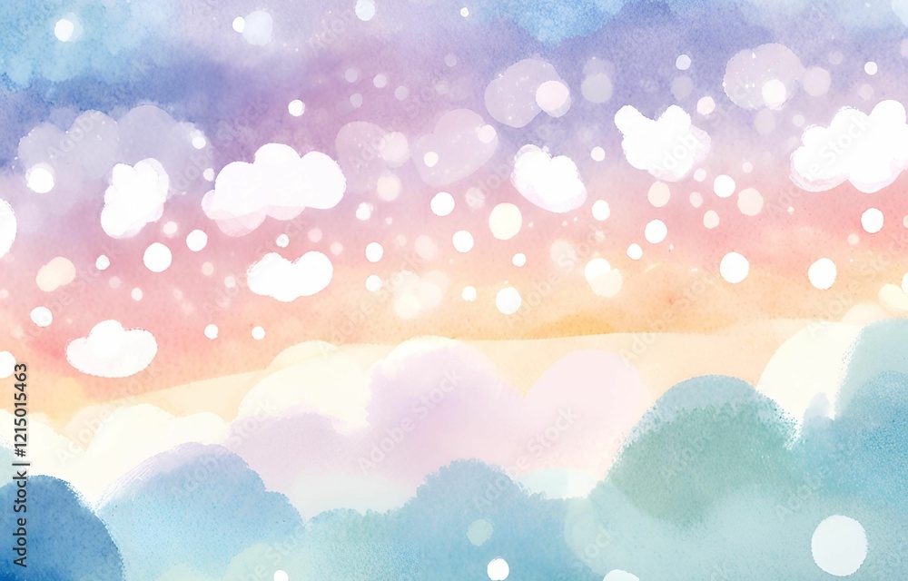 Pastel Sky with Clouds, Perfect for a Dreamy Background Pastel Sky with Clouds, Perfect for a Dreamy Background