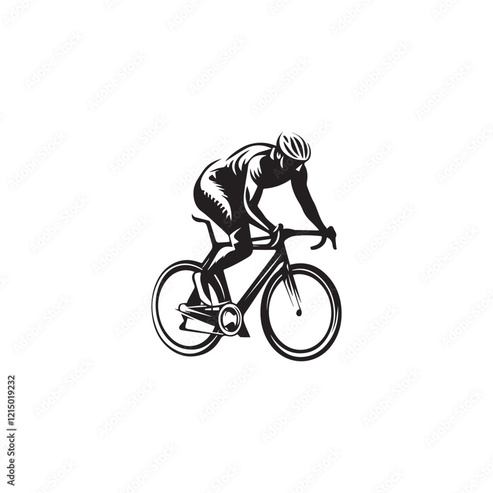 Obraz premium silhouette of a person riding a bike