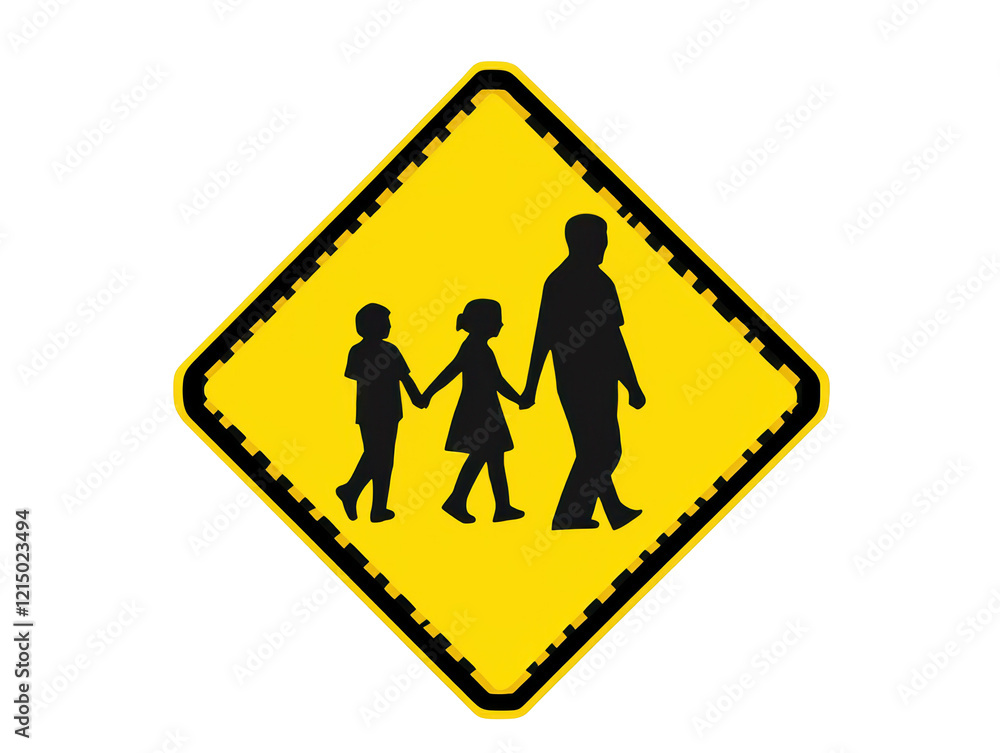 Isolated School Crossing Sign Isolated School Crossing Sign