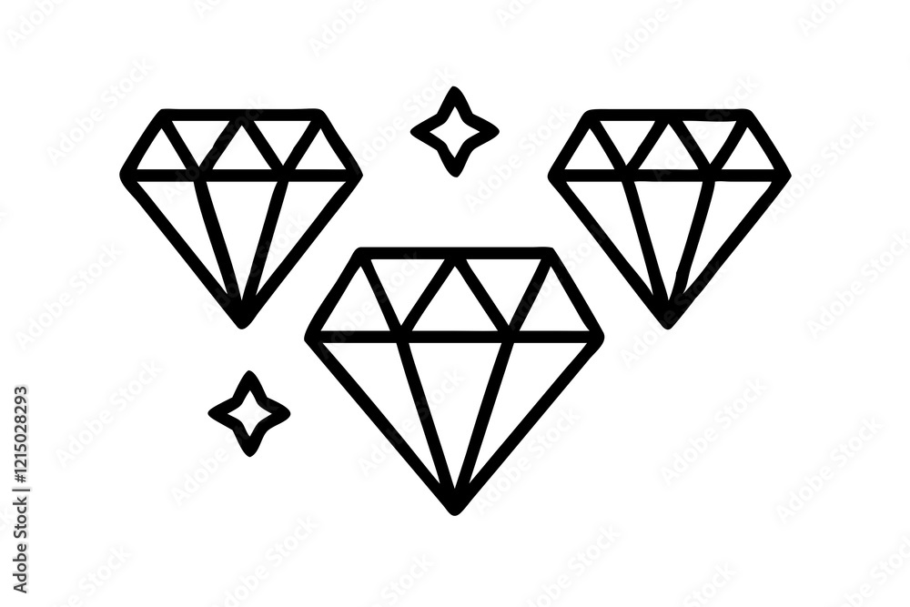 2 same diamond icon on white background 2 same diamond icon on white background