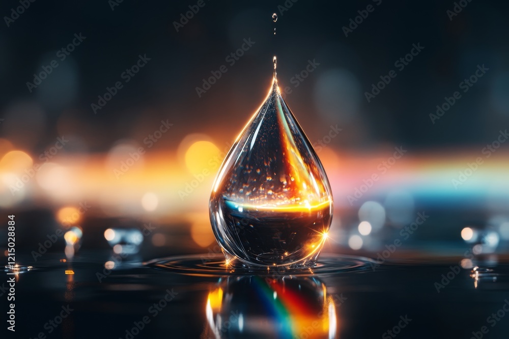 A hyper-realistic close-up of a teardrop reflecting a rainbow, symbolizing beauty and hope emerging from emotional struggles A hyper-realistic close-up of a teardrop reflecting a rainbow, symbolizing beauty and hope emerging from emotional struggles