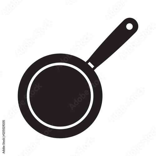 Frying pan icon. Pan silhouette icon.
