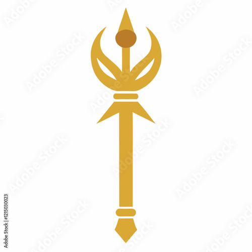 Gold Scepter Icon for Luxury Branding Design