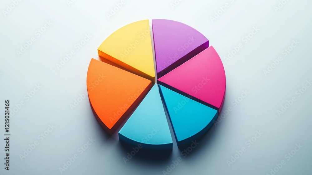 Fototapeta premium Printing color wheel with 12 gradations in a circle 