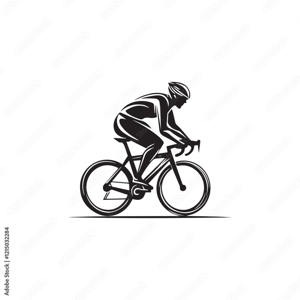 Obraz premium silhouette of a person riding a bike