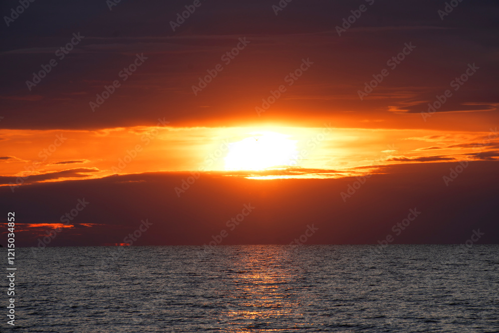 Sunset on the sea coast. Sunset on the sea coast.
