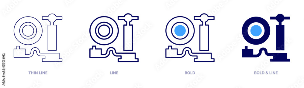 Air pump icon in 4 different styles. Thin Line, Line, Bold, and Bold Line. Duotone style. Editable stroke Air pump icon in 4 different styles. Thin Line, Line, Bold, and Bold Line. Duotone style. Editable stroke