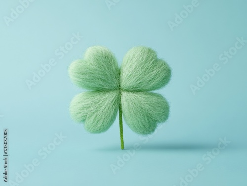 Contemporary St. Patricks Day Aesthetic Furry Shamrock Decor for Spring Celebrations - Textural Design Trends in Seasonal Event and Retail Display Innovations photo