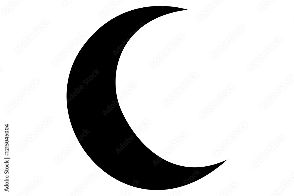 Moon crescent icon. Moon icon. Moon silhouette vector illustration
Moon crescent icon. Moon icon. Moon silhouette vector illustration