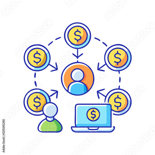 affiliate marketing icon, affiliate marketing vector illustration-simple illustration of affiliate marketing, perfect for affiliate marketing logos and icons