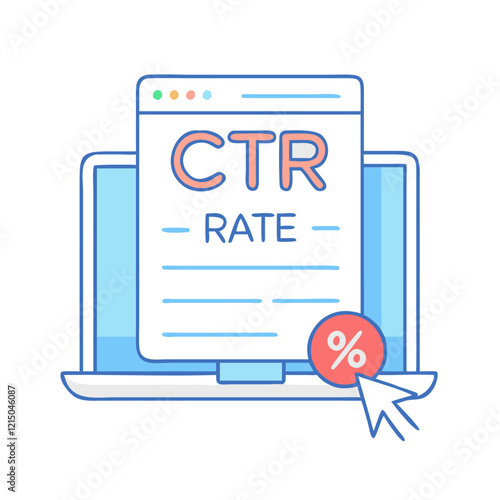 click through rate ctr icon, click through rate ctr vector illustration-simple illustration of click through rate ctr, perfect for click through rate ctr logos and icons