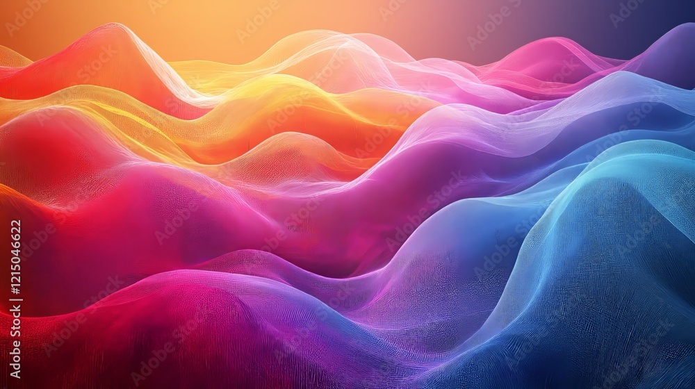 Fototapeta premium Vibrant Colorful Abstract Wave Background