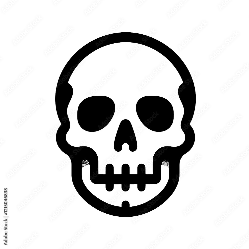 Fototapeta premium skulls icon black and white