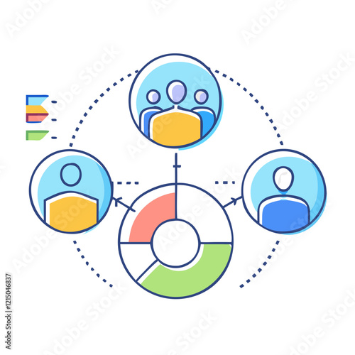 customer segmentation icon, customer segmentation vector illustration-simple illustration of customer segmentation, perfect for customer segmentation logos and icons