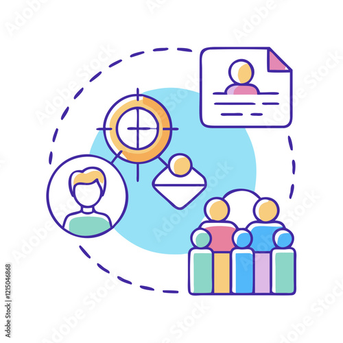 customer segmentation icon, customer segmentation vector illustration-simple illustration of customer segmentation, perfect for customer segmentation logos and icons