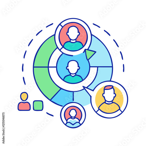 customer segmentation icon, customer segmentation vector illustration-simple illustration of customer segmentation, perfect for customer segmentation logos and icons