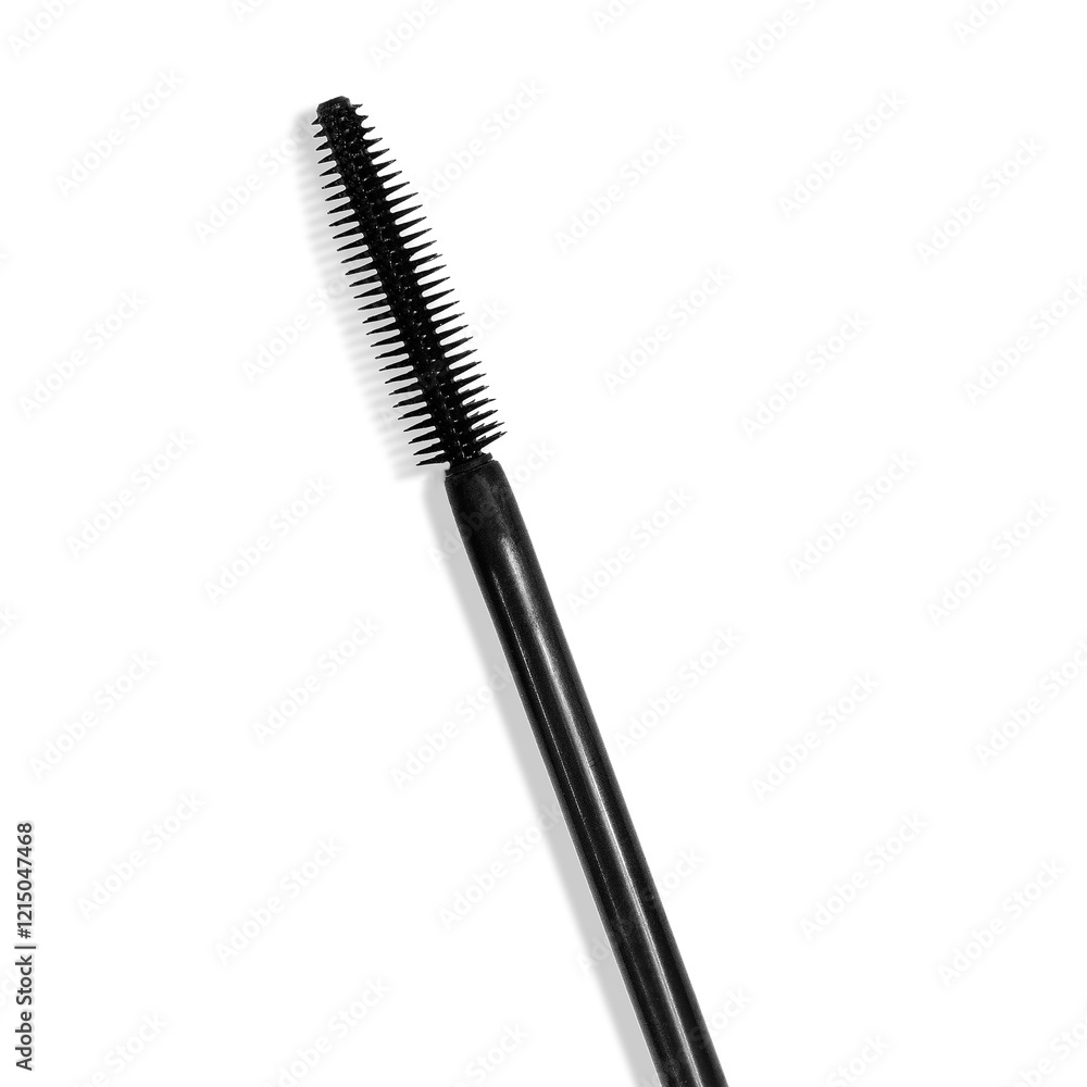 A sample of black mascara. White background A sample of black mascara. White background