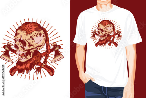 Viking t-shirt design unique idea