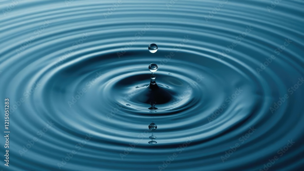 An ink drop hits the water with a tiny splash creating ripples in its wake, ink splash effect, ink impact An ink drop hits the water with a tiny splash creating ripples in its wake, ink splash effect, ink impact