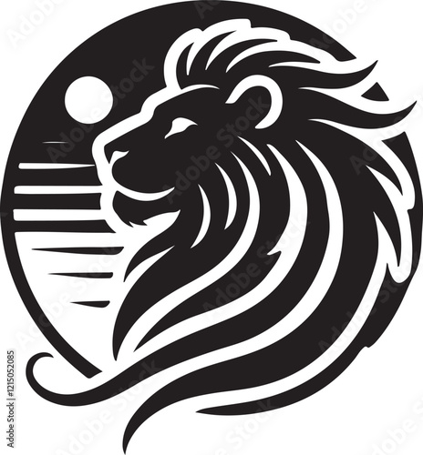 lion face image design victor style. 