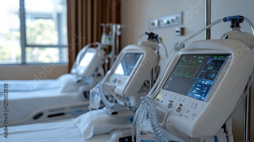 Wallpaper Mural A hospital room filled with health equipment, with a focus on technology aiding healthcare professionals, modern medical photography  Torontodigital.ca