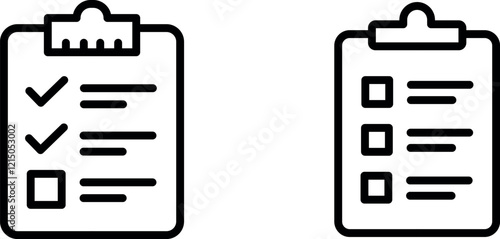 "Clipboard Checklist Icon for Task Management and Organization"