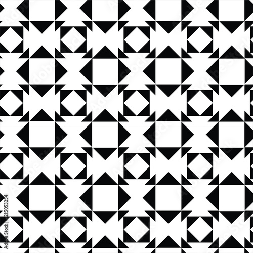Monochromatic Cheater quilt seamless geometric pattern