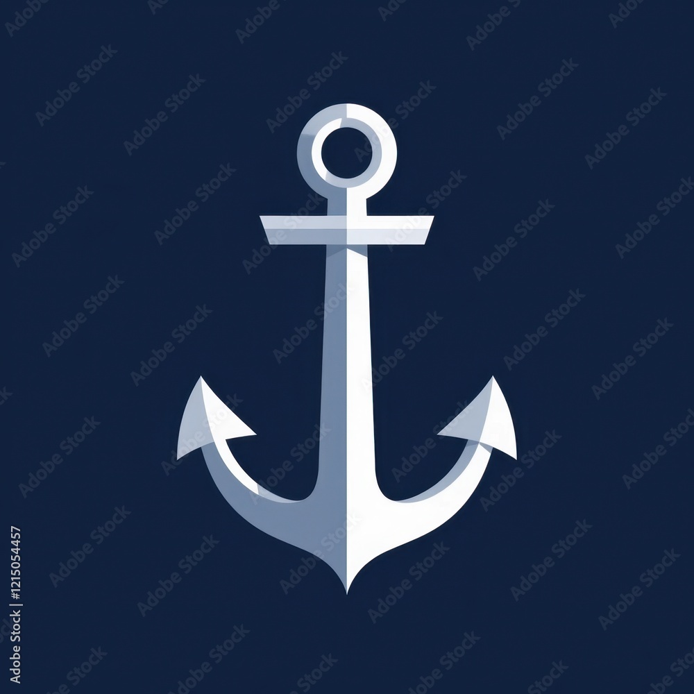 Minimalist Geometric Anchor Logo Minimalist Geometric Anchor Logo