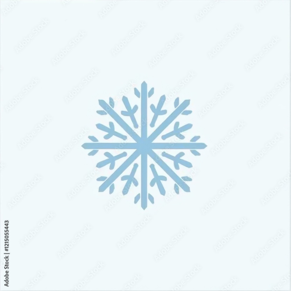 Minimalist Geometric Snowflake Logo Minimalist Geometric Snowflake Logo