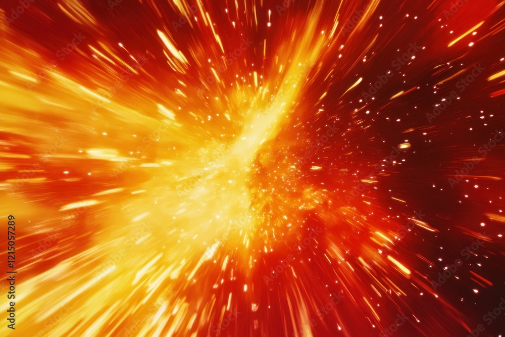 Dynamic Burst of Red and Yellow on Vibrant Background Dynamic Burst of Red and Yellow on Vibrant Background