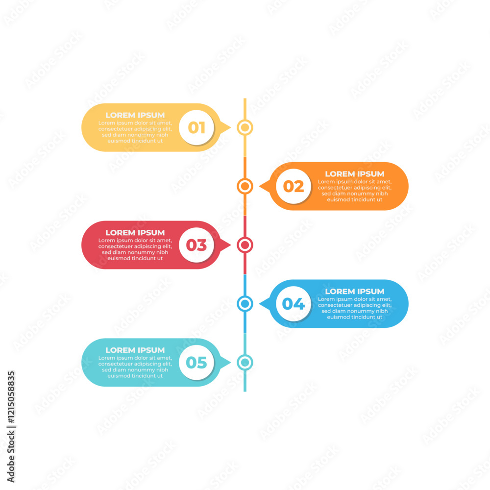 Fototapeta premium vector illustration of presentation business infographic template