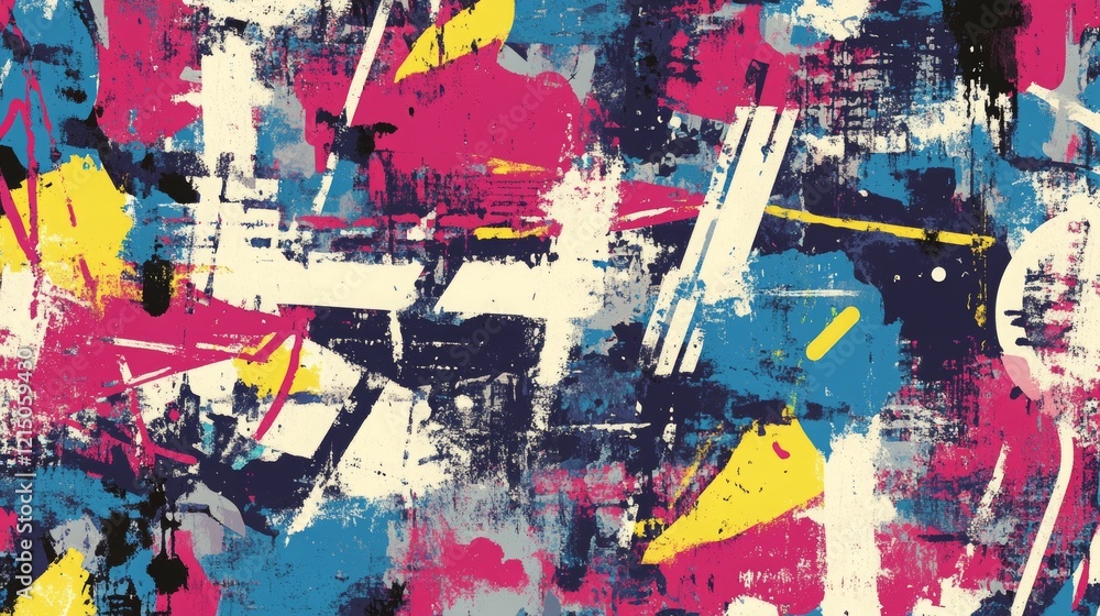 Fototapeta premium Urban grunge chaotic pattern for teen and sport themes.