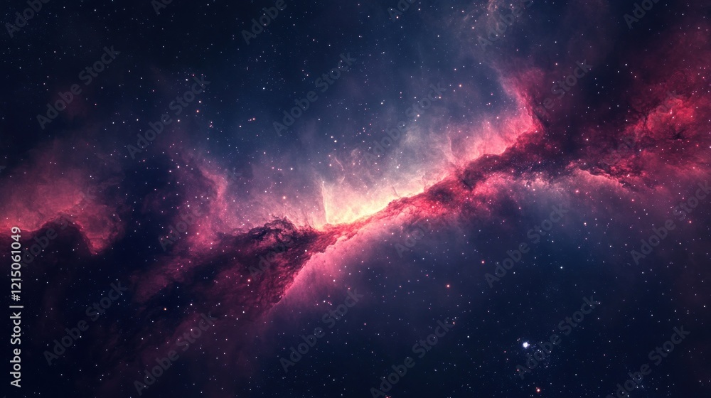 Fototapeta premium Cosmic Symphony: A mesmerizing dance of stars and nebulae in deep space