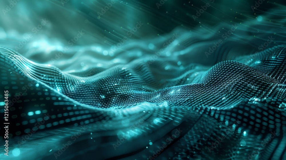 Abstract Teal Digital Wave Background Abstract Teal Digital Wave Background